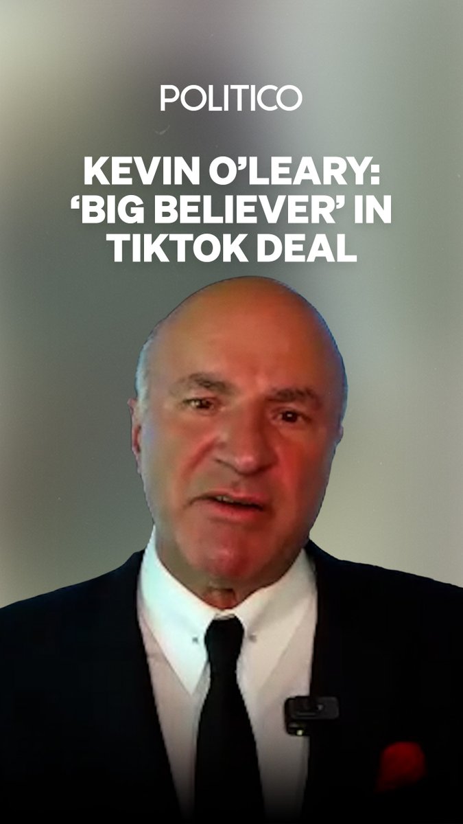 "Shark Tank" panelist Kevin O'Leary aka Mr. Wonderful says the current TikTok deal is "incredible." "I'm a big believer that this deal is going to happen," he tells our @dashaburns. Listen to the full interview on this week's episode of #theconversation, out now: