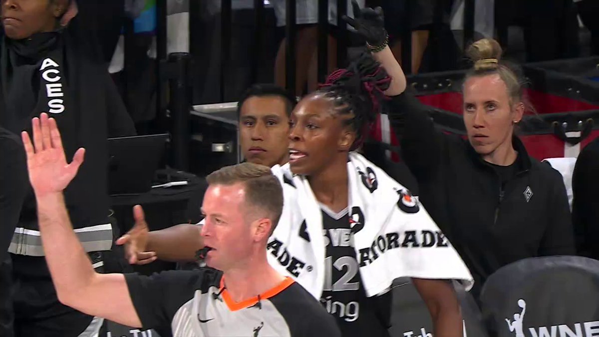 Chelsea Gray and Satou Sabally mic'd up during the game 🗣️🏀 Watch Mercury-Aces on ABC and the ESPN App ➡️