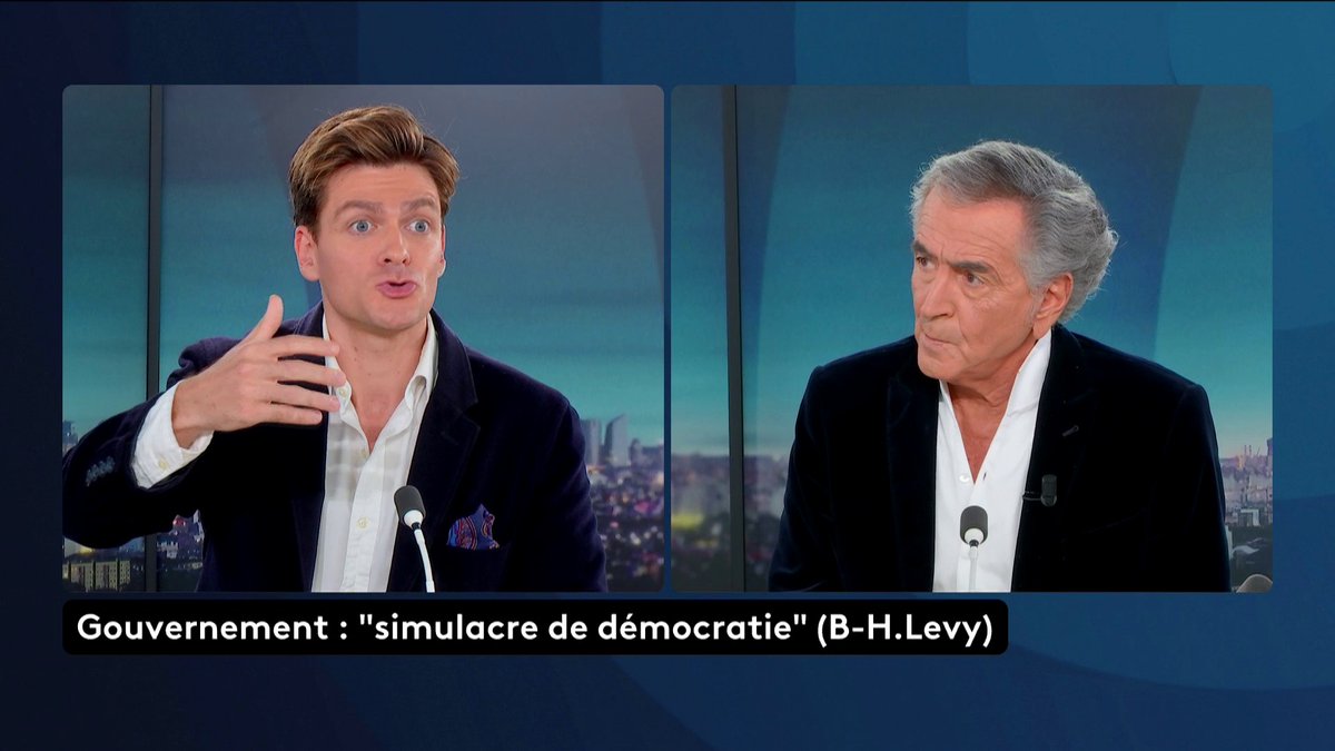 🔴 🗣 "Ce qui survivra de l'idéologie du macronisme, c'est son geste initial. Cette idée que les grands partages politiques ont vécu, je crois que cette idée-là était juste", déclare l'écrivain Bernard-Henry Levy dans #LePourEtLeContre.