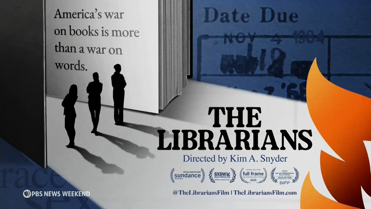Public school libraries across America have become battlegrounds in the culture wars. In a coordinated nationwide effort, groups are pushing bans on books they consider to be inappropriate for school-age children. A new report from PEN America, the literature and human rights group, says that in the 2024-25 school year, there were more than 6,800 book bans in U.S. public schools. Eighty percent of them were in just three states, Florida, Texas and Tennessee. A new documentary, "The Librarians," examines the experiences of school librarians who found themselves on the front lines in this battle against censorship, often at the cost of their well-being and their jobs. John Yang spoke with director Kim A Snyder Films and librarian Audrey Wilson-Youngblood to learn more.