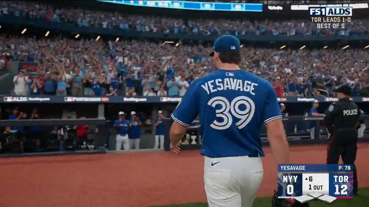 Trey Yesavage exits after the pitching performance of a lifetime 👏 #ALDS