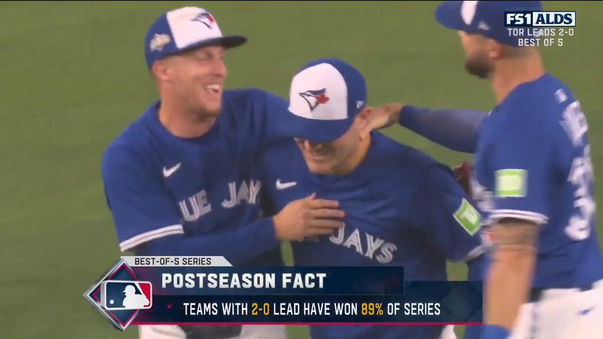 The Toronto Blue Jays head to the Bronx ONE WIN AWAY from reaching the ALCS! #Postseason