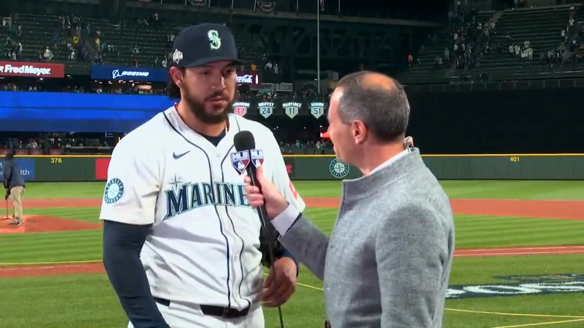 Andrés Muñoz slammed the door in Game 2 after throwing two shutout innings last night in Game 1! The Seattle Mariners reliever caught up with Jon Morosi after the game. #SeizeTheMoment