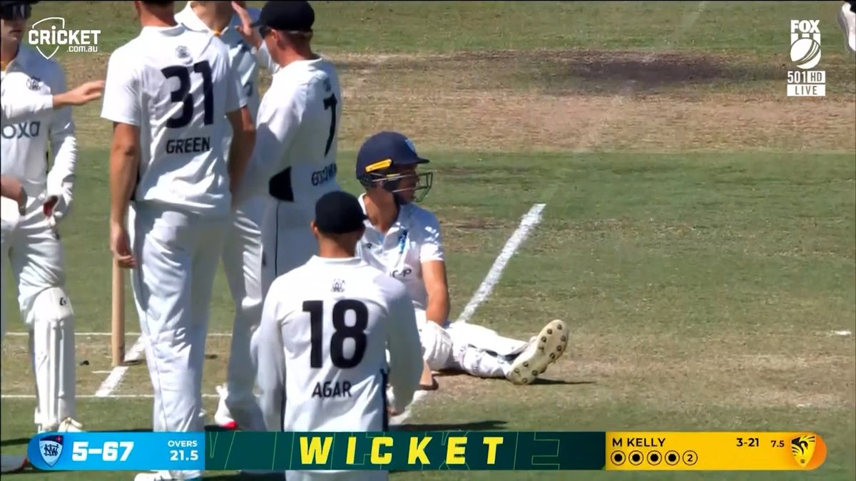 I think ... Chris Green just got the umpire to overturn his decision by complaining enough and making him reconsider? Maybe? What a weird couple of minutes? 🧐 #SheffieldShield