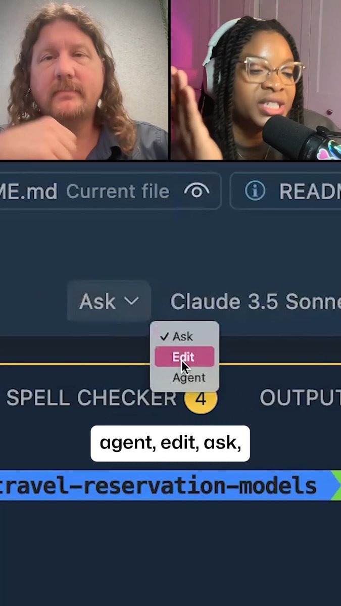 Using GitHub Copilot? Make sure you know your modes. 🧠 Ask = Talk it out 🗣️ Edit = Make a specific change ✍️ Agent = Get AI to do it for you 🤖 Watch the full demo for the complete deep dive.👇
