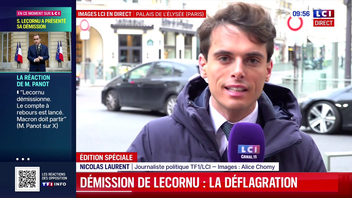 🚨 ALERTE INFO - Sébastien Lecornu a présenté sa démission à Emmanuel Macron ▶️ Le Premier ministre a remis la démission de son gouvernement, que le président de la République a acceptée, a annoncé le service de presse de l'Élysée ce lundi matin.