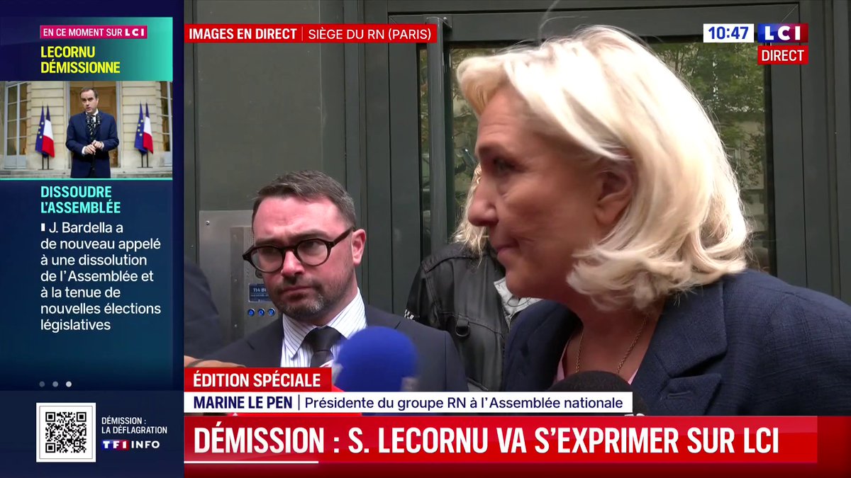 🚨 ALERTE INFO 🚨 Marine Le Pen appelle à DISSOUDRE l'Assemblée nationale.