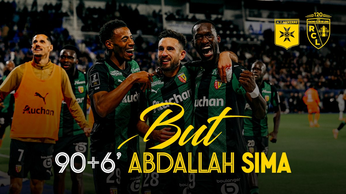 Célébration en deux-𝒕𝒆𝒎𝒑𝒔 pour un but inscrit au bout du 𝒕𝒆𝒎𝒑𝒔 additionnel 🤯 #FiersDEtreLensois #AJARCL