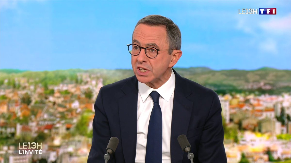 🔴 Bruno Retailleau (Bruno Retailleau), invité dans #LE13H 🗣️ "Il est hors de question aujourd'hui de cautionner un gouvernement et un Premier ministre de gauche."