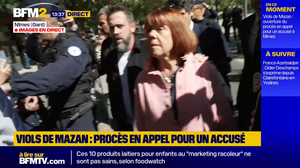 Viols de Mazan : Gisèle Pelicot arrive sous les applaudissements au tribunal pour le procès en appel #BFM2