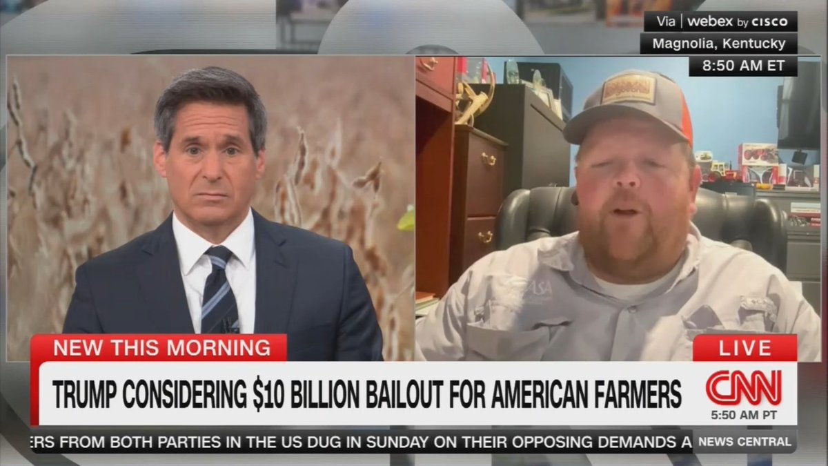 Soybean farmer: The trade war is taking things from bad to worse. Now our biggest export customer, China, has not purchased any soybeans from this year's crop. That equates to about 25% of the whole American soybean crop this year. We desperately need that market and unfortunately we are in a standoff right now