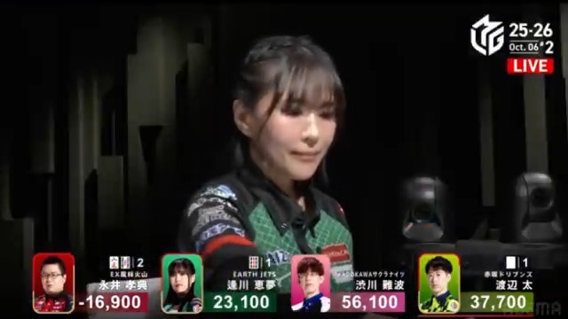 #Mリーグ 2025-26試合ダイジェスト📹 南4局2本場、#逢川恵夢 選手の2着浮上のアガリ！ 大きく追い上げる太選手！この局も🀆単騎のリーチ！ しかし逢川選手がドラの🀘単騎のリーチ！ 更に永井選手も加わり3軒リーチに！ 結果は逢川選手が太選手から跳満で2着浮上！ 👇今すぐ無料視聴