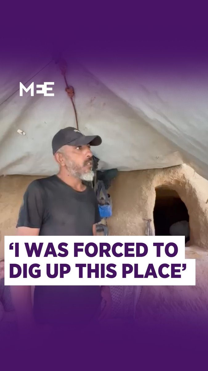 Desperate to keep his family off the streets and with no money to buy a tent, Mohammed Al-Naqla dug a cave by Gaza’s sandy shore as a last resort. “Never in my life did I imagine or think that I would live in a place like this cave, in such a dark place, a scary place,” he says.
