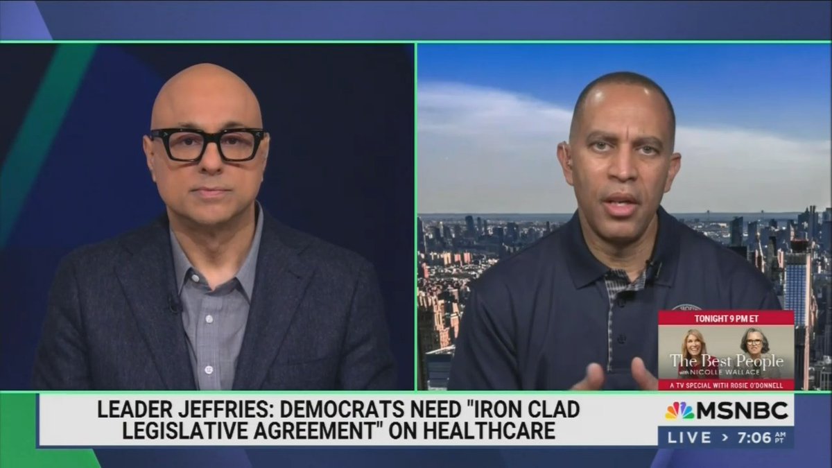 Leader Jeffries: A married couple that makes $85,000 per year currently may pay about $8,000 for their health insurance coverage throughout the 12 month period. That is already far too expensive. But that couple could see their premiums increase to $24,000 a year. They're going to lose their coverage or be forced into medical bankruptcy. People are going to die as a result of this