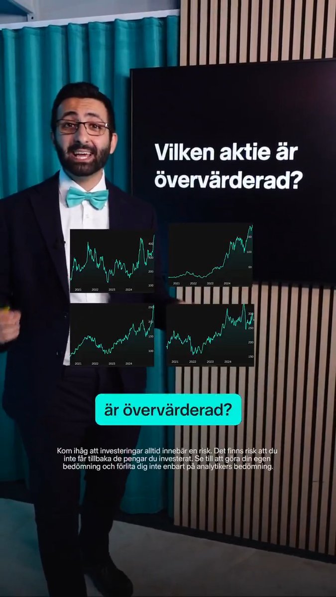 Då är en aktie övervärderad Studietid: 2m 42s (motsv. 7,5 HP) Avgift: 0 kr (men likes tas gärna emot!) Innehåll: Hur vet man när en aktie är övervärderad? Är Nvidia det? Volvo? Jag berättar i denna del om PE-talet. Vid 200 likes gör jag en om PEG-tal 😉