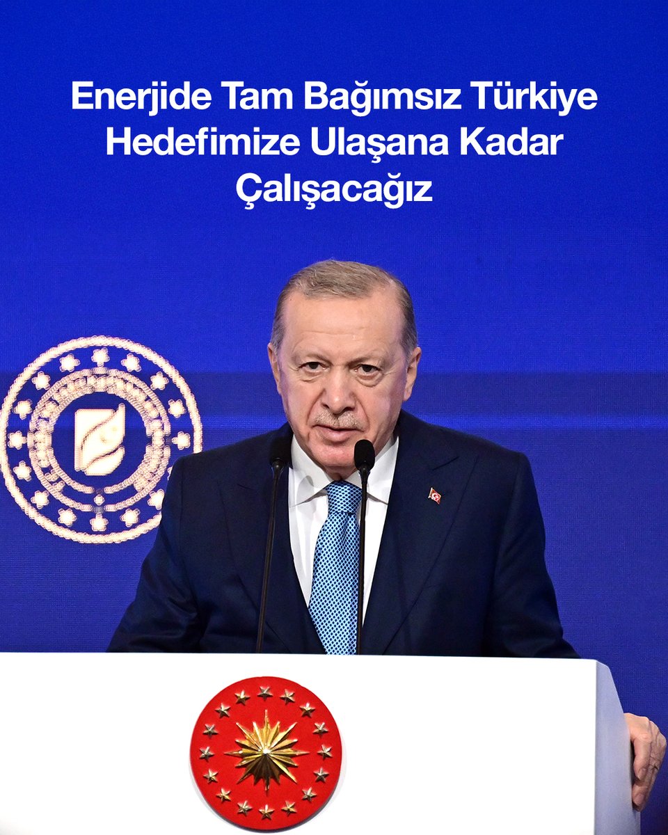 Diğer tüm alanlarda olduğu gibi enerjide de tam bağımsız Türkiye hedefimize ulaşana kadar durmadan, dinlenmeden koşturacağız.