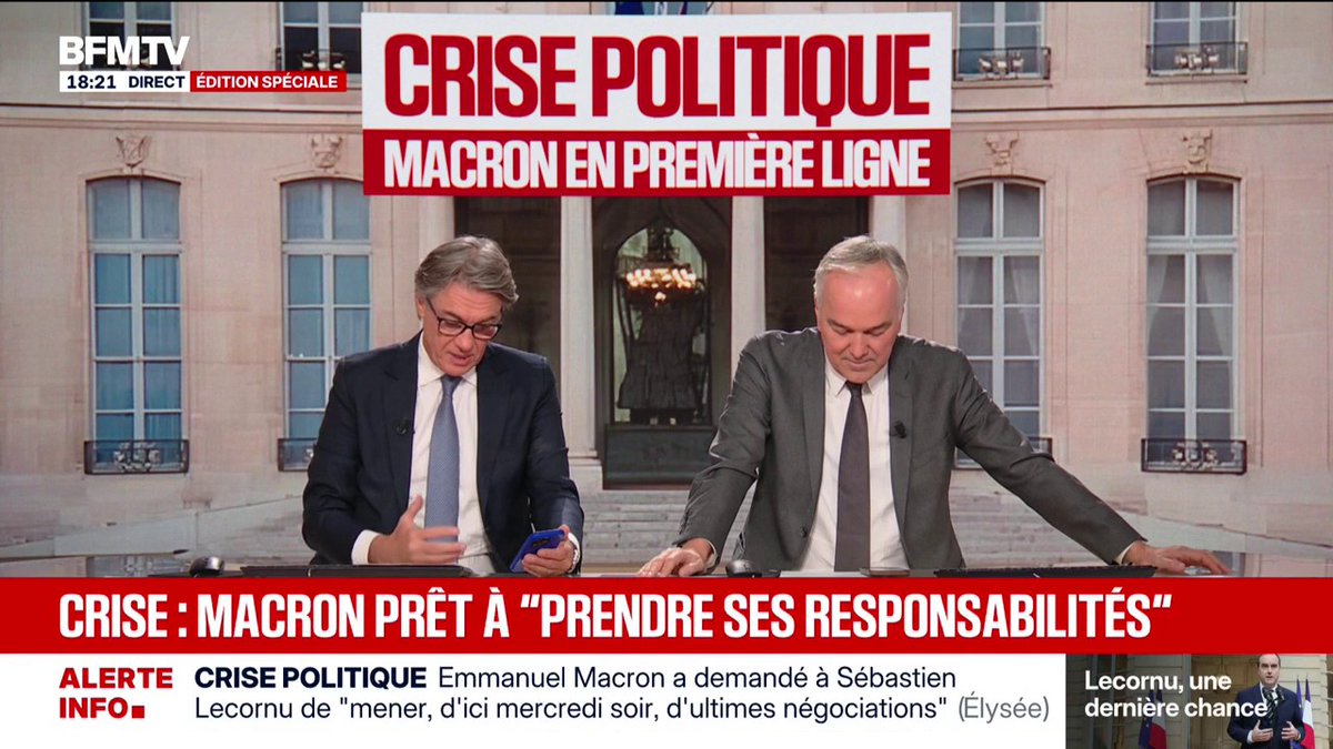 Emmanuel Macron assure qu'il "prendra ses responsabilités" en cas d’échec des "ultimes négociations" de Sébastien Lecornu