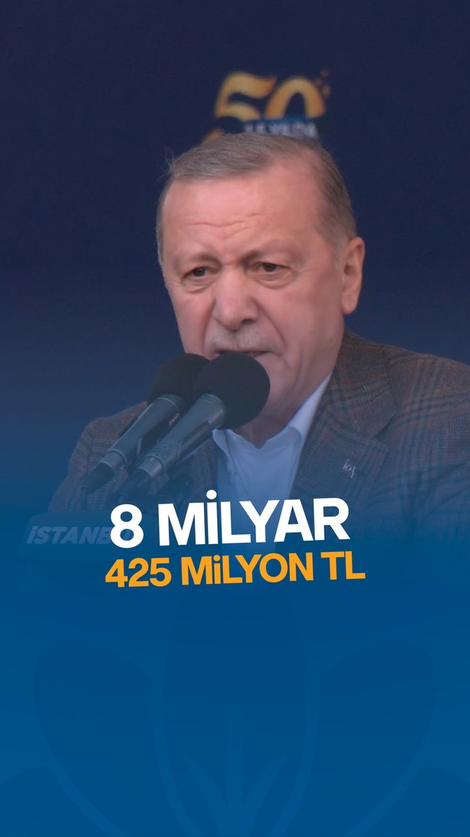 Cumhurbaşkanımız Sayın Recep Tayyip Erdoğan’ın teşrifleriyle; toplam değeri 8 Milyar 425 Milyon TL olan 50 Projemiz, Sultanbeyli’mize ve İstanbul’umuza hayırlı olsun!