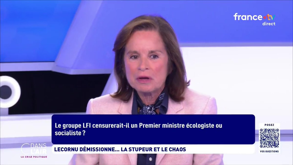 "#Macron demande à #Lecornu de faire de nouvelles tentatives d'ici mercredi. Il veut redonner un peu plus de gages sur le fond et sur les postes à #LR. Mais le même problème se reposera à l'#AssembléeNationale, car mathématiquement ça ne passe pas..." Sylvie Pierre-Brossolette #Censure #RN