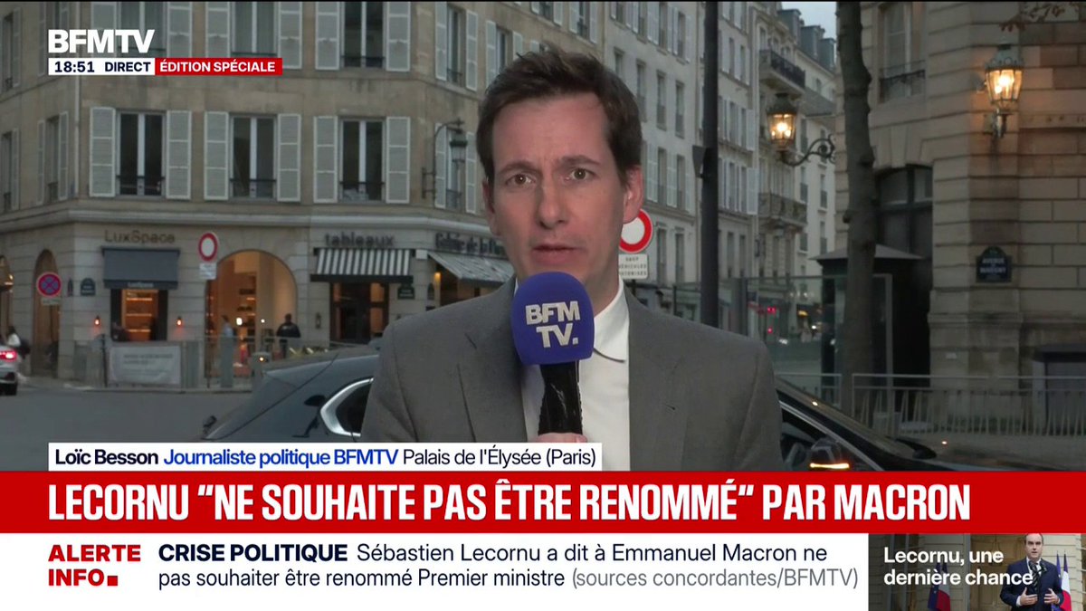 Crise politique: Sébastien Lecornu ne souhaite pas être renommé Premier ministre par Emmanuel Macron