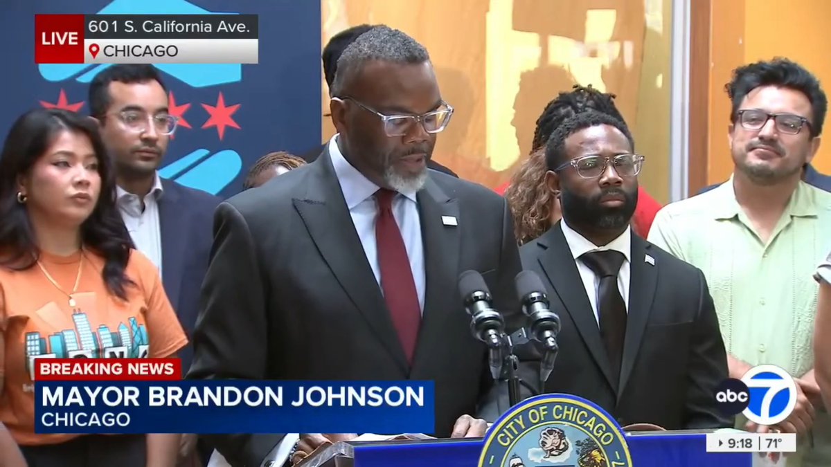 Chicago Mayor Brandon Johnson: "Private establishments can partner with us to make it clear that private property is private property and ICE cannot enter establishments without a valid warrant ... If Congress will not check this administration, then Chicago will."
