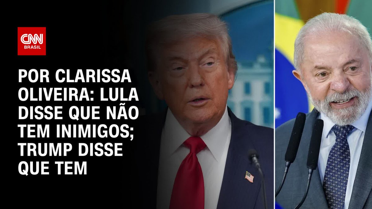 CNN: Lula disse que não tem inimigos; Trump disse que tem; A diferença tá aí, um que fala a verdade e o outro que mente o tempo todo. O Marco Rubio vai dar um nó no Geraldo Alckmin. LIBERTEM BOLSONARO