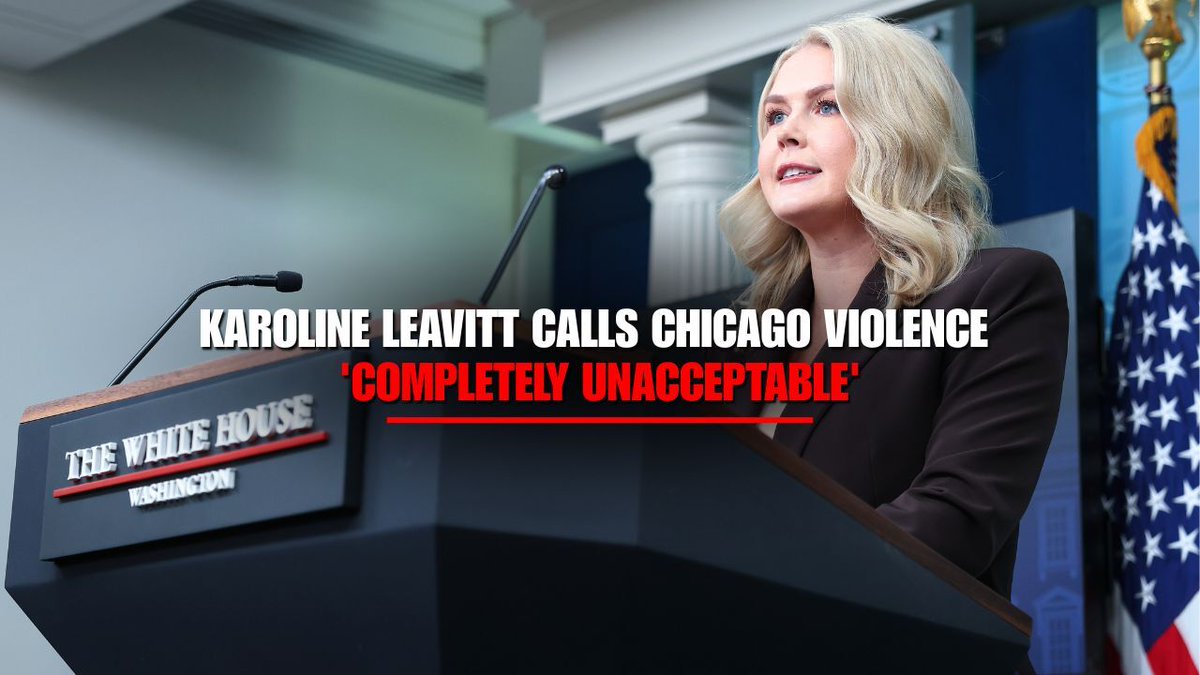 ‘COMPLETELY UNACCEPTABLE’: Karoline Leavitt condemns Chicago violence after 30 people were shot and 5 killed over the weekend, saying city leaders refuse to work with President Trump simply because “they don’t like Donald Trump.”