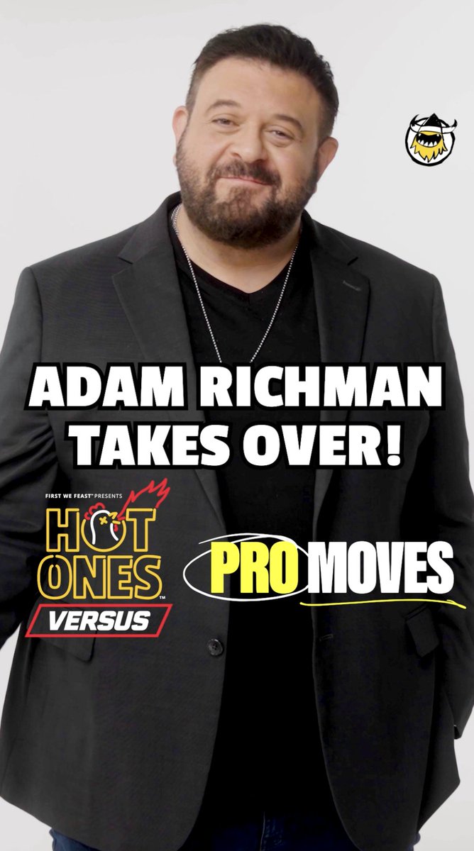 NEW EPISODE(S) ALERT 🚨, we've got @adamrichman is back for not one... but TWO First We Feast shows! 🤯🤩 From #promoves season 3 to #hotonesversus with Andrew Zimmern, this week he's talking nothing but wings 🍗 Tune in Tuesday AND Wednesday at 1pm ET 🔥