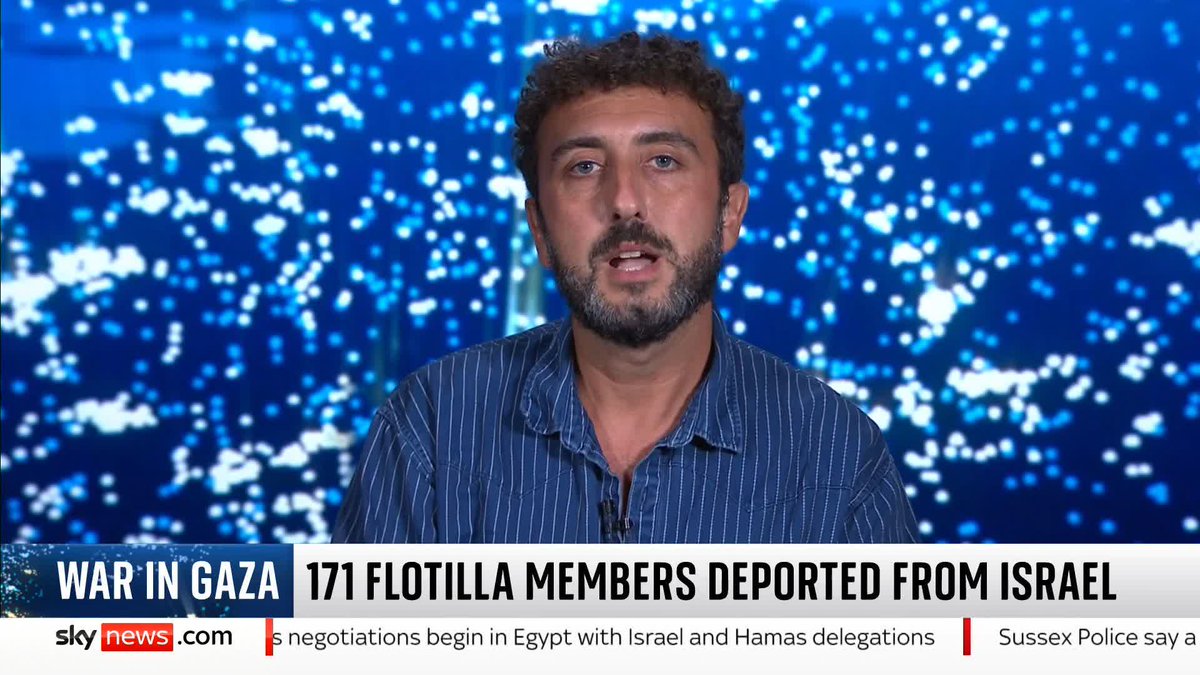 "Imagine what they are willing to do to Palestinians if they're willing to do that to us." British-Palestinian journalist Kieran Andrieu tells Yalda Hakim his experience being detained by Israeli authorities aboard the Global Sumud Flotilla.
