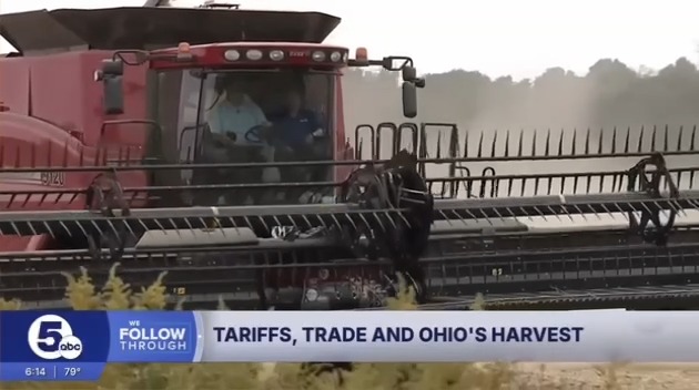 Ohio soybean farmer discusses losses due to Trump's trade war: "Every acre of soybean we grow this year, we are losing $300 an acre. So over our little 1,000 acre farmer, that is over $300,000 of loss."