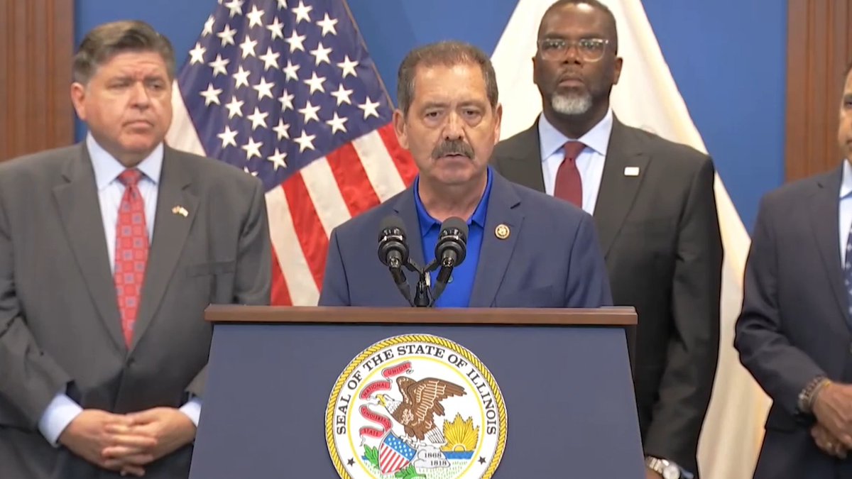U.S. REP. CHUY GARCIA (D-IL): "Donald Trump is pushing the boundaries and daring to believe that the courts, the law, the Constitution no longer matters. We cannot stand for that. Don't lose the faith. We must fight as if the courts still matter, because they do. We must stand as if the law has meaning because it does. And we must resist together because only together can we defeat the assault on our communities. Chicago will not be intimidated; Illinois will not be silenced. History will remember where we stood in this moment, whether we stood tall and or we shrank in fear. Today, we stand tall."
