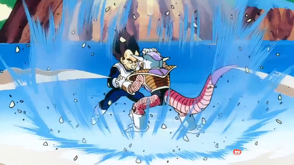 Esta escena se describe con una palabra: ¡PODER! 🔥 #DragonBallZ 🔮🐉 #Vegeta #Freezer