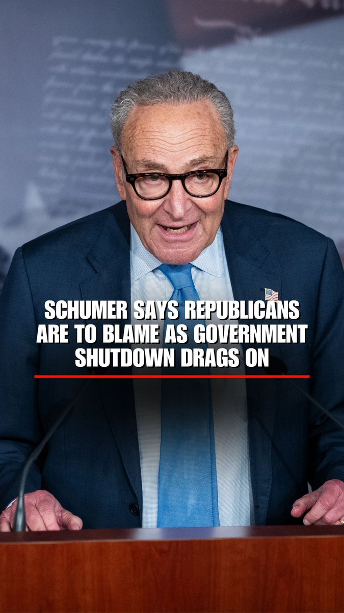 Senate Minority Leader Chuck Schumer says Republicans need to "seriously negotiate with Democrats" before the government can reopen.