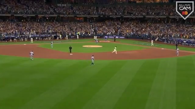This angle of Jackson Chourio's three-run home run is HYPE! 🔥 🔊 Mastercard #BallparkCam | Milwaukee Brewers