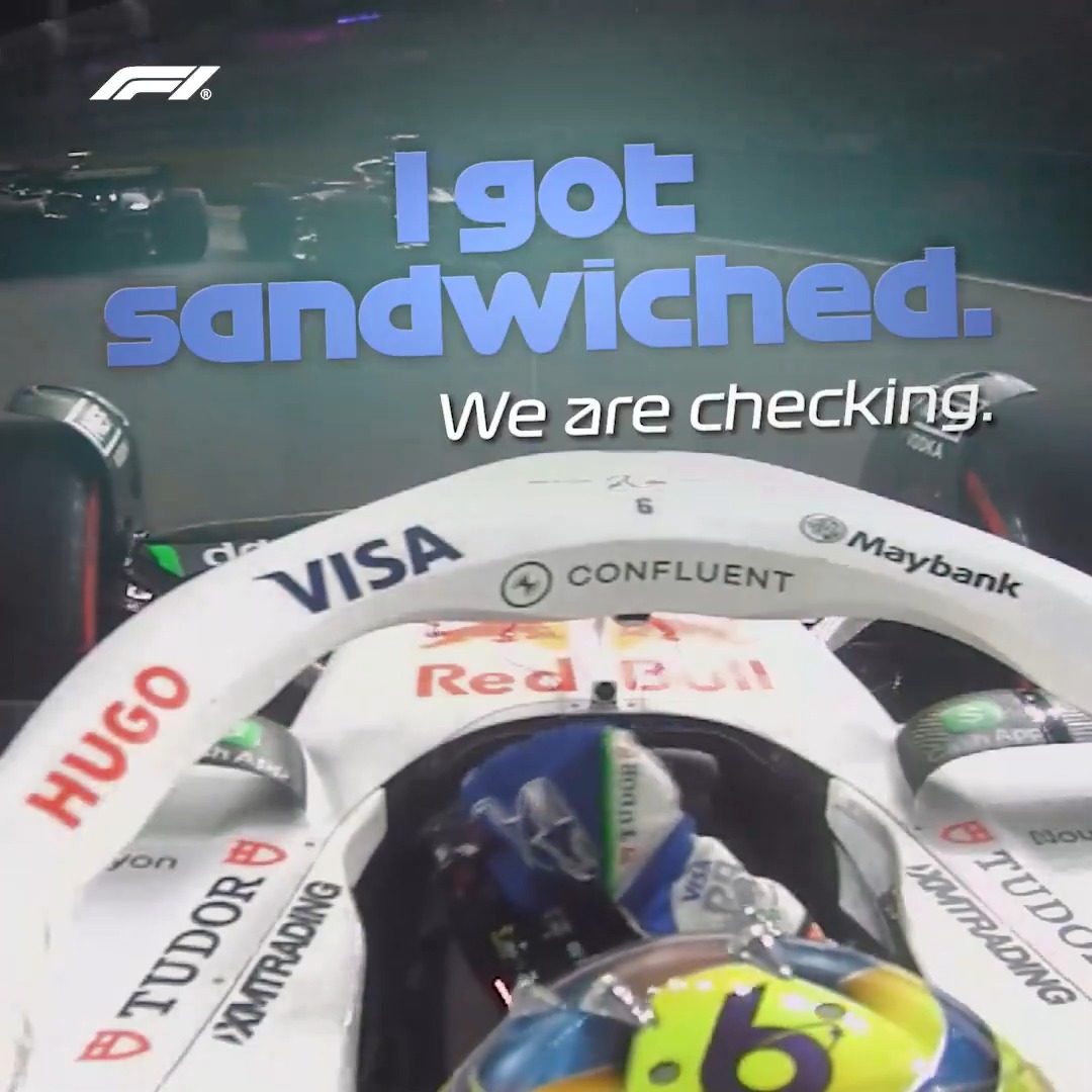 Another shunt at the Singapore race start 😬 #F1 #SingaporeGP