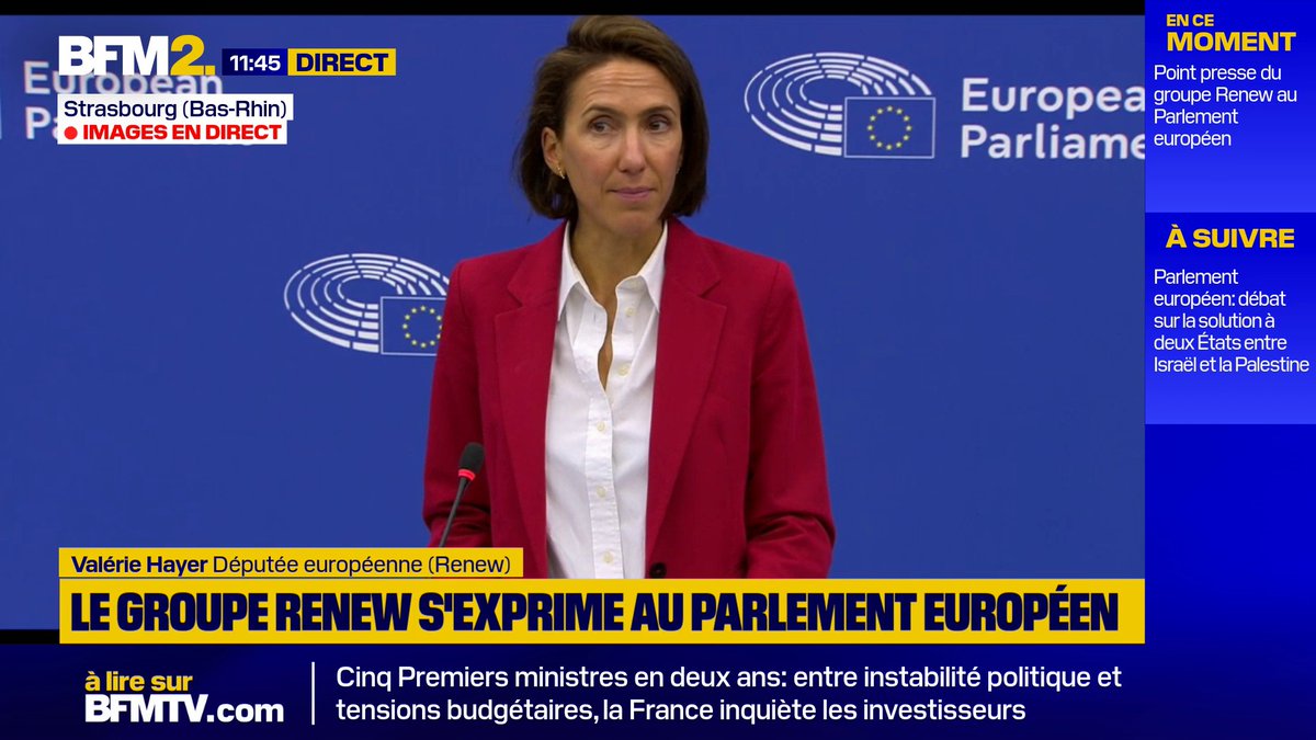 💬"Chacun a sa part de responsabilité, y compris nous" Démission de Sébastien Lecornu: l'eurodéputée et présidente du groupe Renew, Valérie Hayer se dit "inquiète" de la situation politique française #BFM2