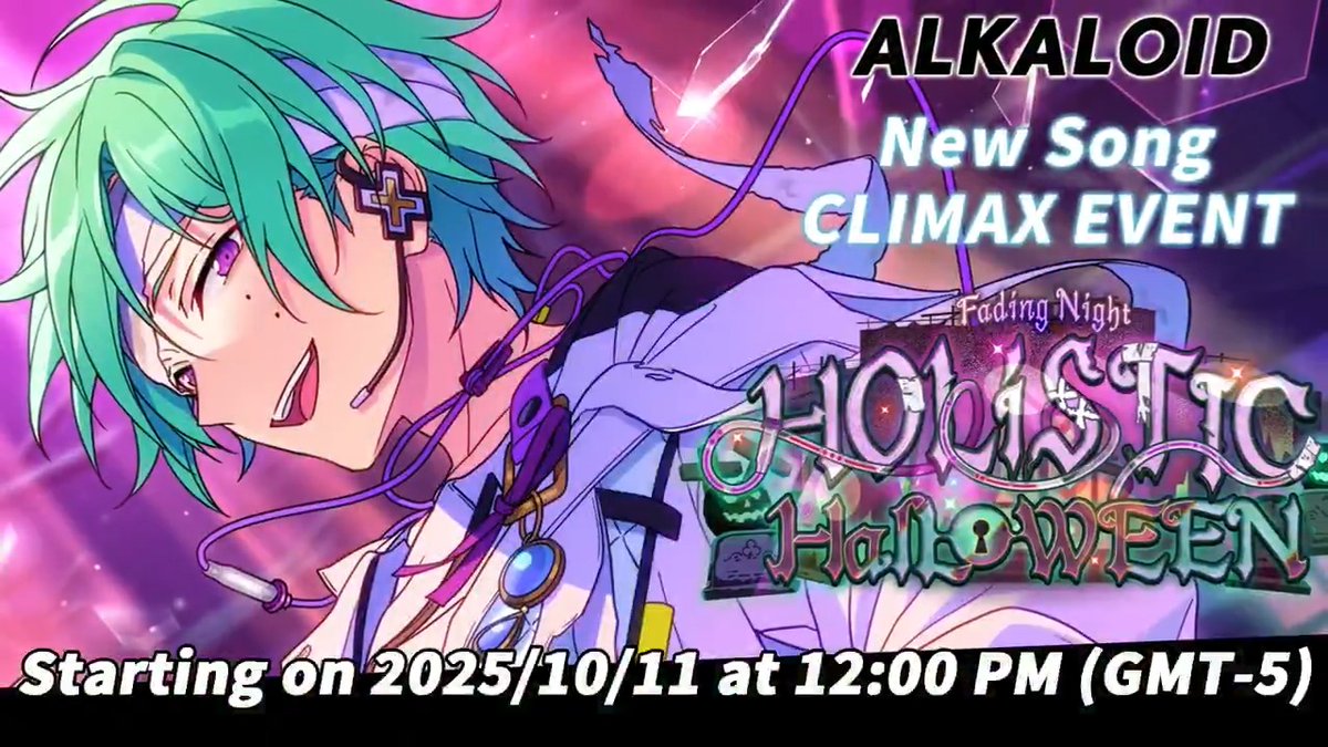 ✨PV Release: Fading Night* Holistic Halloween ALKALOID has steadily grown through its many Live performances. For their next show, Tatsumi takes the lead, weaving in a personal story from his time in the hospital—a tale centered around a haunting...