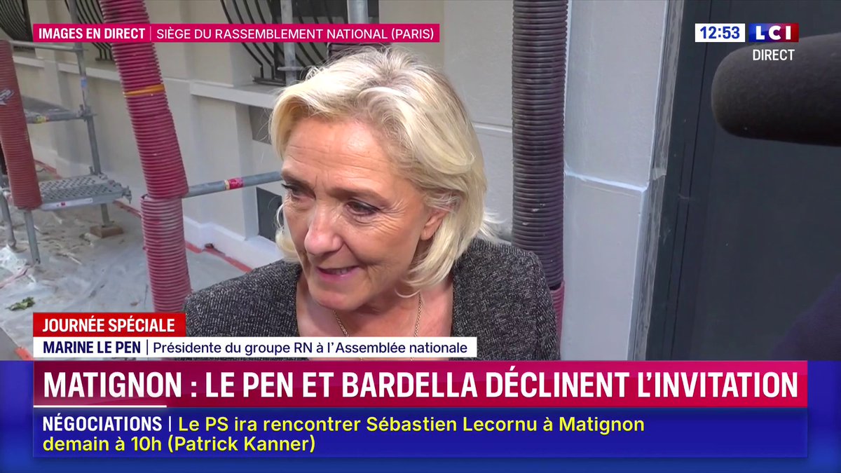 🗣️"Quand j'avais évoqué le fait que le président de la République devrait réfléchir à démissionner tout en lui laissant le soin de prendre sa décision, tout le monde m'était tombé dessus avec une violence inouïe, mais quand c'est Edouard Phillipe, ça passe crème" : Marine Le Pen