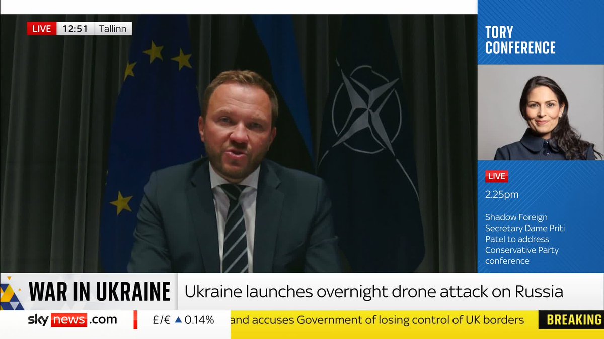 Estonia's foreign affairs minister Margus Tsahkna tells Sky's Gareth Barlow that Russia violating the country's airspace for 12 minutes was "so brutal" and something they hadn't seen before. 📺 Sky 501, Virgin 602, Freeview 233 and YouTube