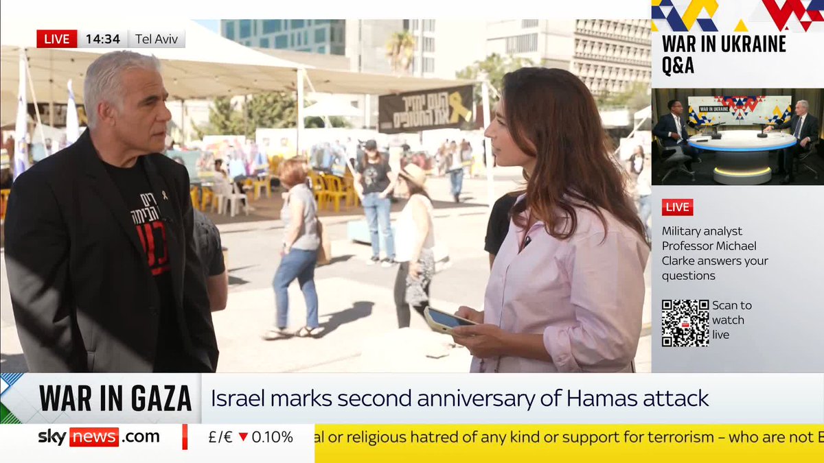'There are no political obstacles to doing this deal' Israel's opposition leader Yair Lapid tells Yalda Hakim he's given Prime Minister Benjamin Netanyahu a 'security net' to make a peace deal for Gaza work. 📺 Sky 501, Virgin 602 and YouTube