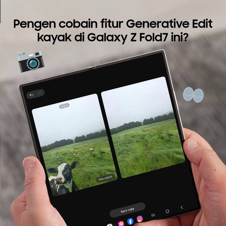 Pengen coba berbagai fitur nya #GalaxyZFold7 #GalaxyZFlip7 seperti Generative Edit, Audio Eraser dan Gemini Live? 👀 Sekarang bisa rasain langsung di hp kamu lewat #TryGalaxy! Install di sini dan dapatkan E-Voucher tambahan senilai Rp 750,000. Coba reply, kamu penasaran sama fitur apa nih di Samsung Galaxy?👇 #UnfoldPowerFlipTheNorm #GalaxyAI