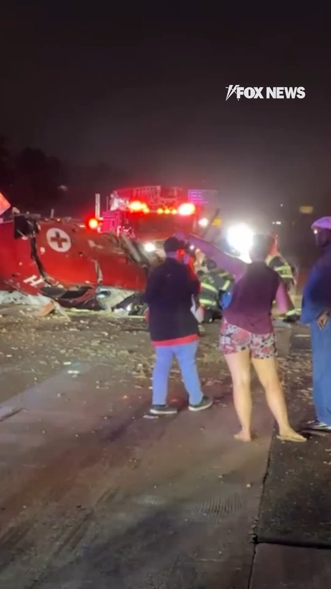 HIGHWAY HORROR: A helicopter crashed onto a major highway in California, leaving at least 3 people in critical condition and bringing traffic to a standstill.