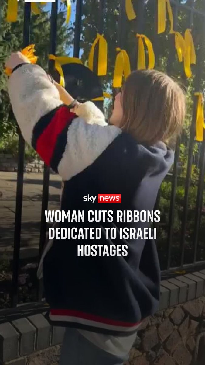 Police are investigating footage of a woman cutting down ribbons remembering the Israeli hostages in Gaza. The Metropolitan Police said they are reviewing the footage to see if a hate crime has been committed. 🔗 Read more: