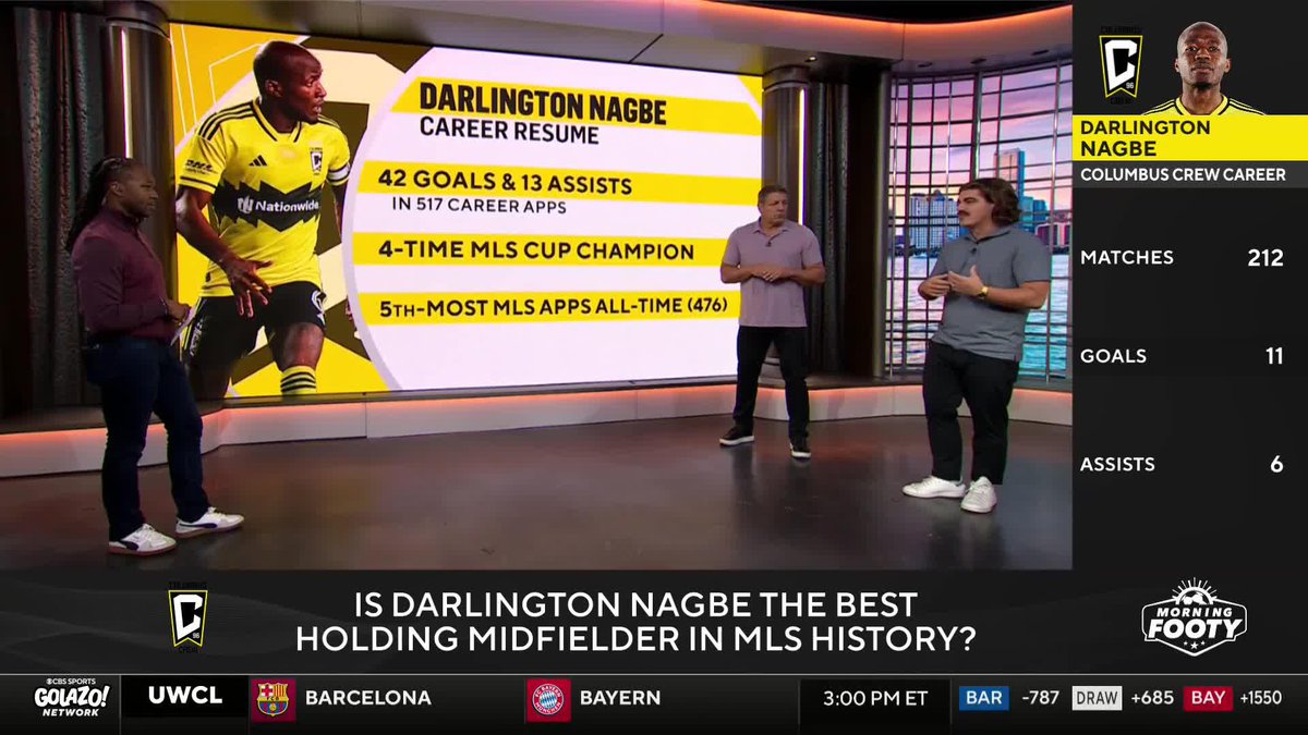 A four-time MLS Cup champion (with three different clubs!) is set to step away from the pitch at season's end ๐ซก Michael Lahoud, Tony Meola and Tom Bogert reflect on Darlington Nagbe's illustrious MLS career ๐