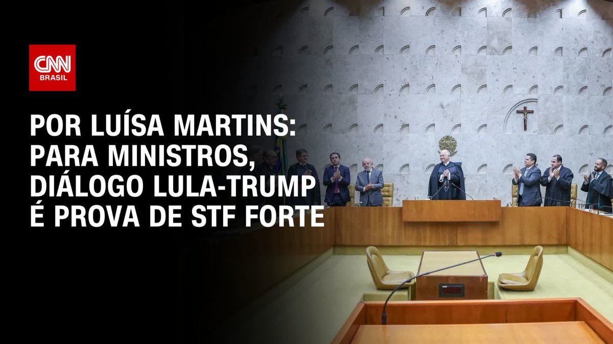 Por Luísa Martins: Para ministros, diálogo Lula-Trump é prova de STF forte; assista #BastidoresCNN