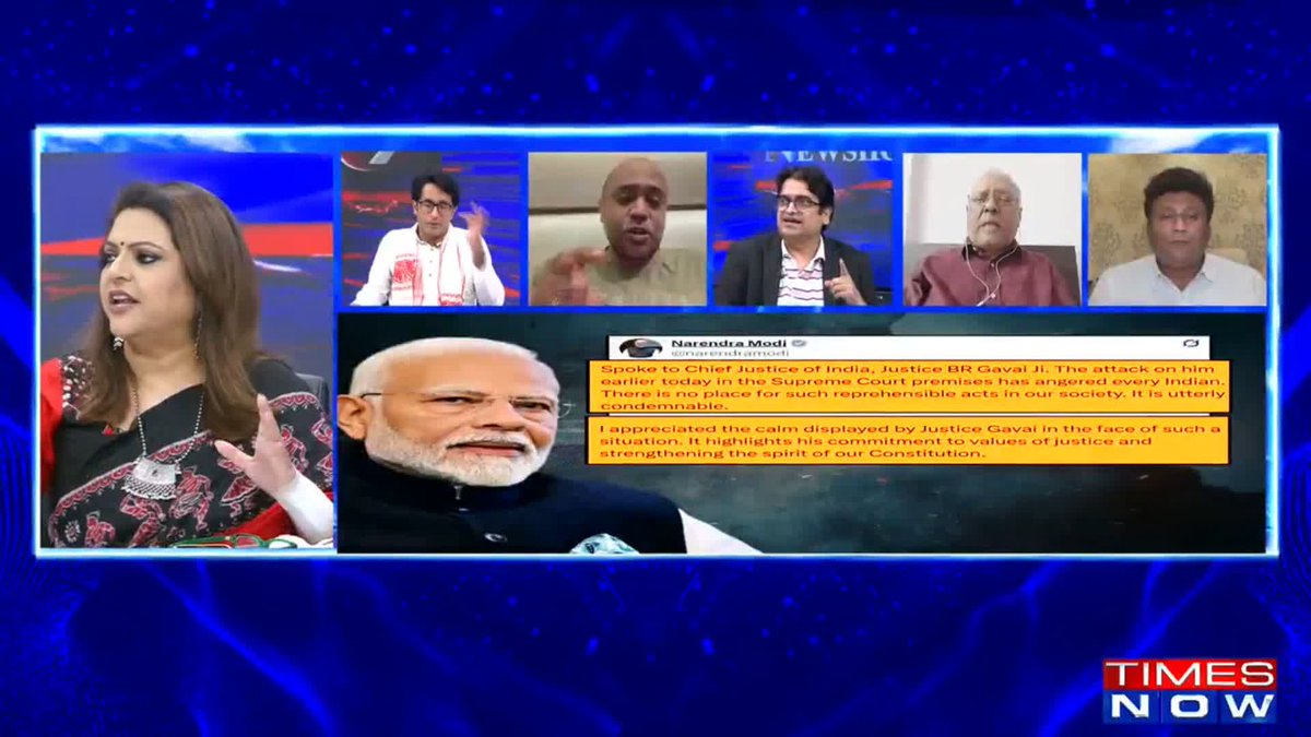 Shoe Attack On CJI He (the man who hurled a shoe at CJI) is a 'Manuvadi.' He is spreading misinformation about Sanatan as well...: Ashwani Kumar Mishra It is the same mindset as Udhayanidhi Stalin...: Abhijit Iyer-Mitra rebuts. @TheNewshour | @NavikaKumar