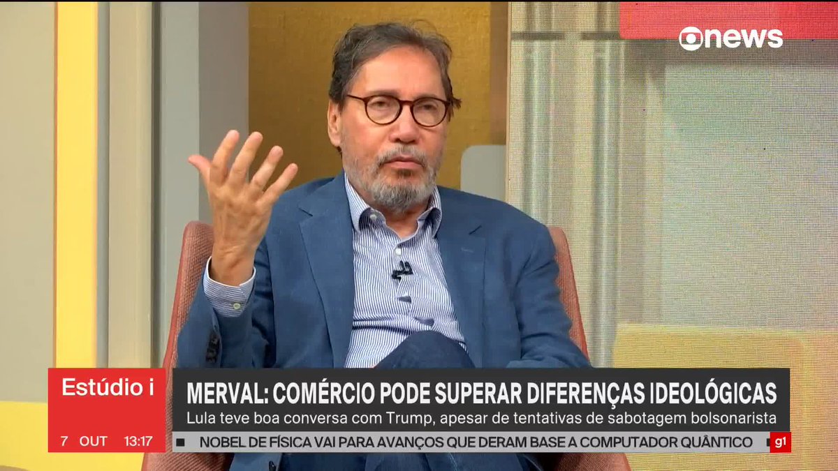 “É impossível você imaginar que Trump faça tudo o que está fazendo para montar uma armadilha contra Lula. Não tem sentido”, comenta Merval. “Imaginar que Rubio faça alguma coisa que Trump não queira também é um absurdo.” #Estúdioi ➡ Assista à #GloboNews: