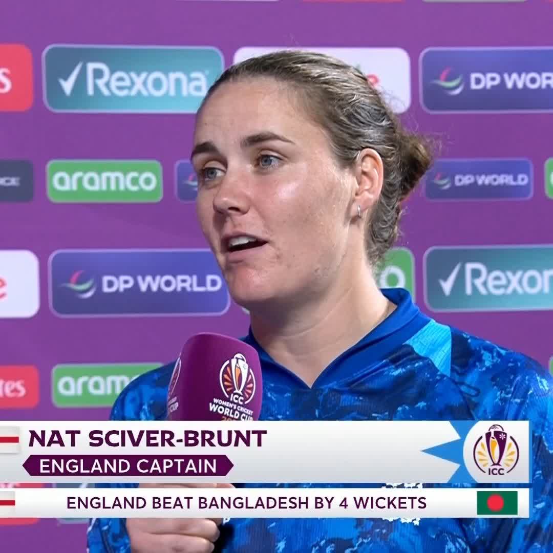 'Not everything is going to be easy' 🗣️ Nat Sciver-Brunt on England's hard-fought win against Bangladesh ✅