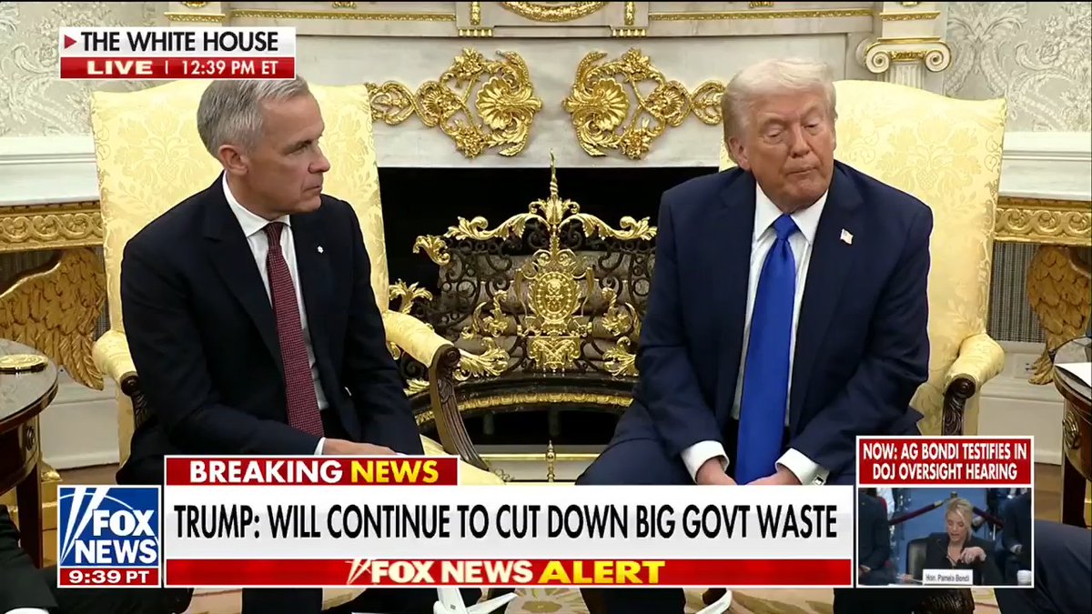 President Trump draws huge laughs with his comeback to a reporter’s question: REPORTER: “If he’s a great man and you want to do a deal with Canada, why aren’t you?” TRUMP: “Because I want to be a great man, too.”