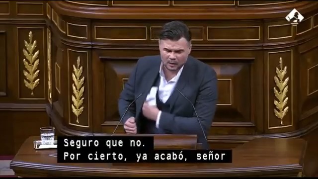 #EnDirecto | Rufián a Vox: "Si yo pago cada año el paseo de una cabra por las calles de Madrid el 12 de octubre, ustedes van a pagar la repatriación de 50 compatriotas por el secuestro de Israel"
